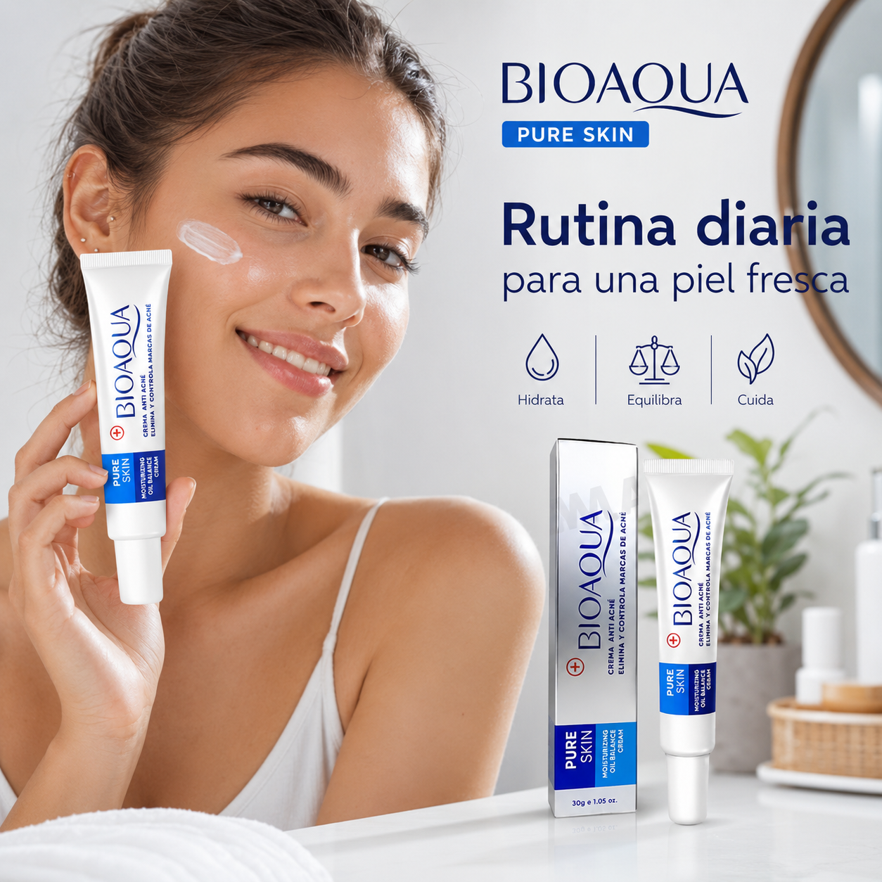 CREMA ANTI ACNÉ BIOAQUA 30G
