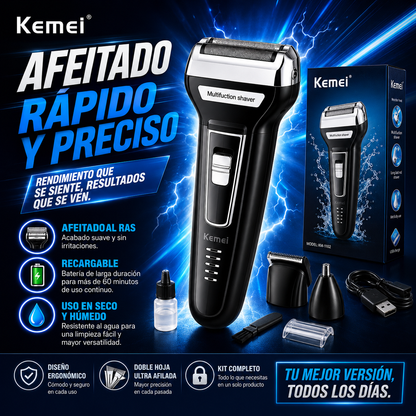 MAQUINA DE AFEITAR 3 EN 1 KEMEI