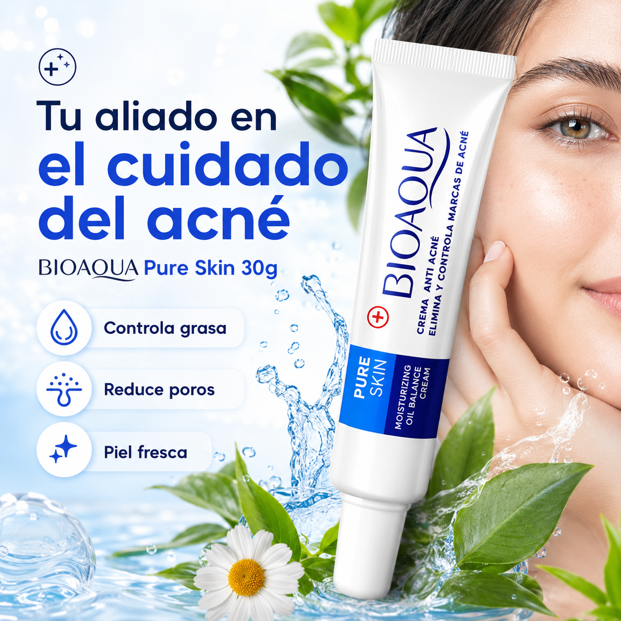 CREMA ANTI ACNÉ BIOAQUA 30G