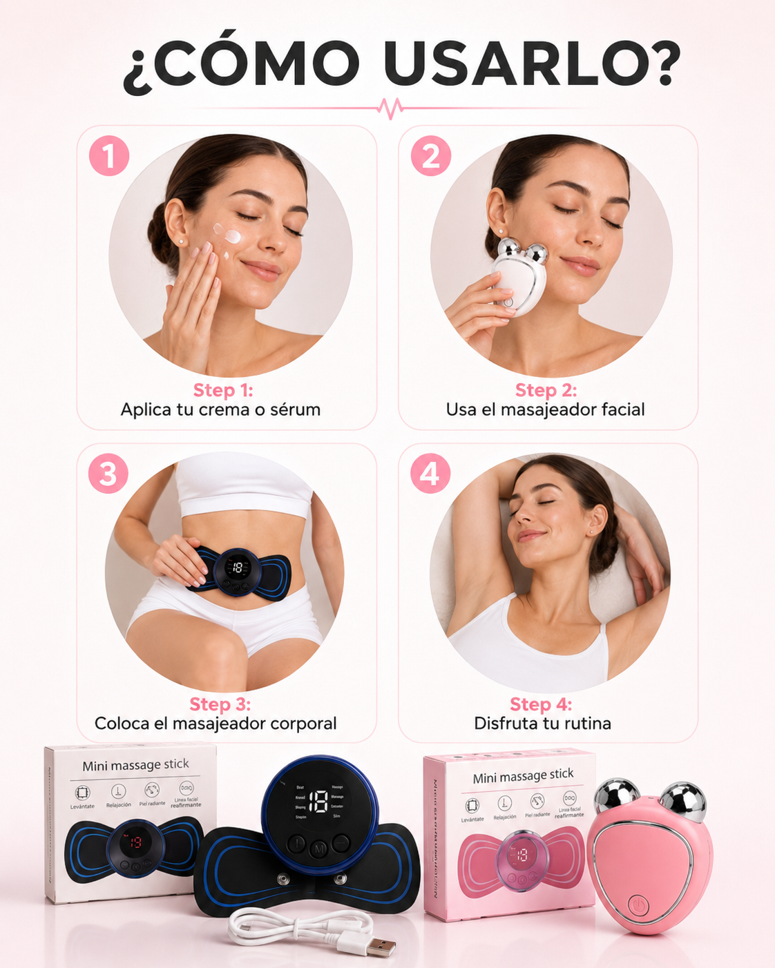 Combo Masajeador Corporal + Facial Reafirmante