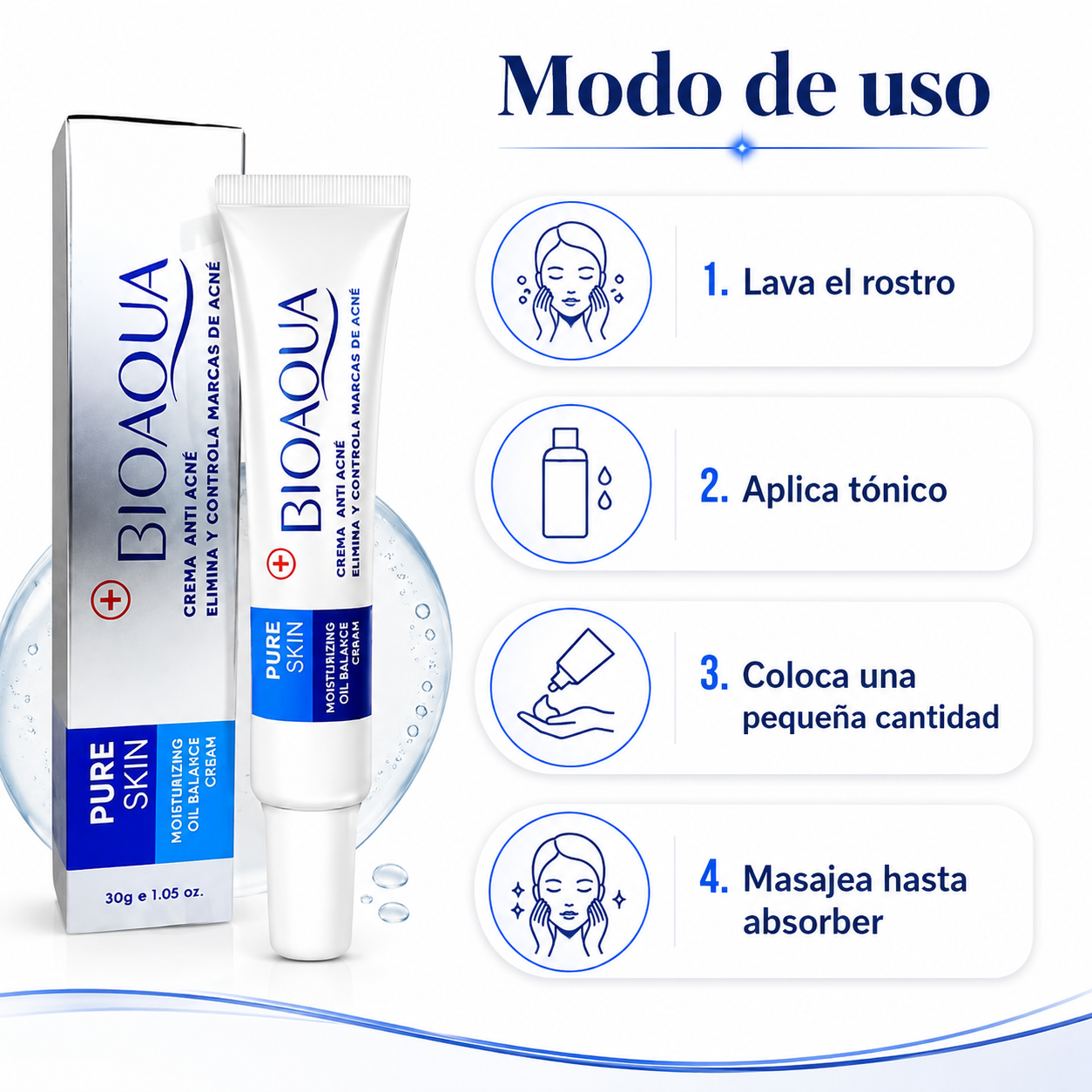 CREMA ANTI ACNÉ BIOAQUA 30G